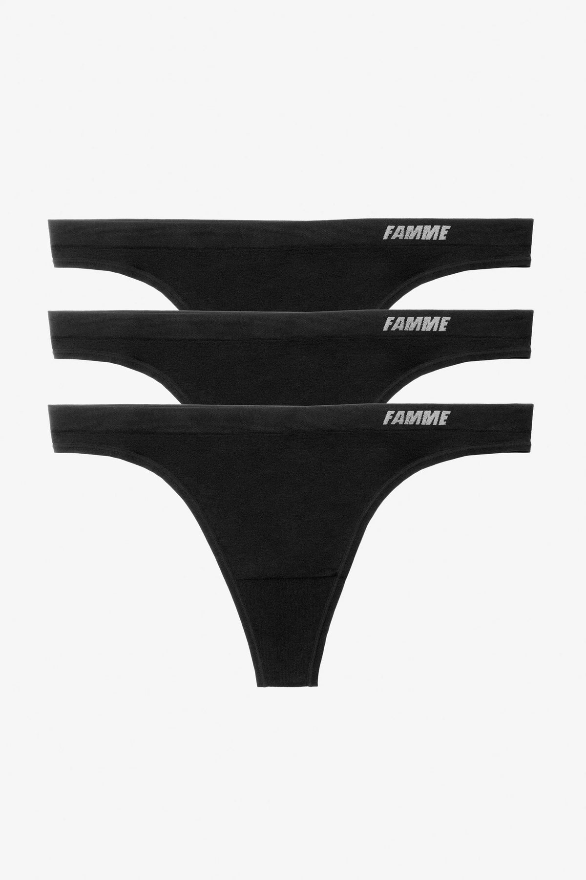 3-Pack Seamless Thong - for kvinde - FAMME - Thong