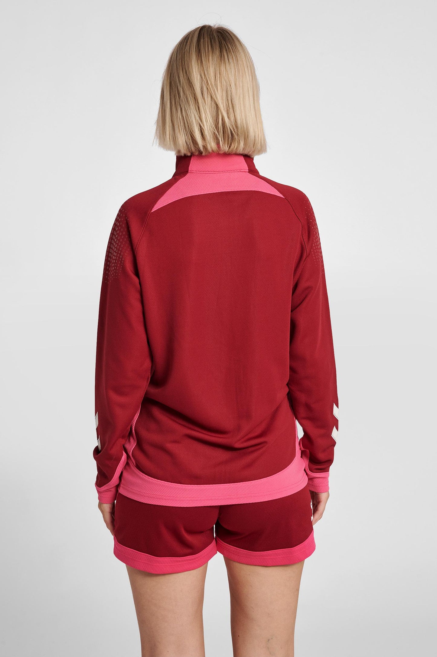 HUMMEL - Hml Lead Women Poly Zip Jacket - Biking Red