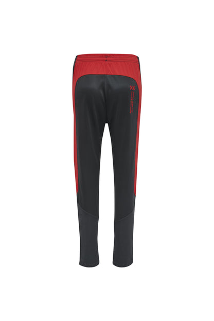 HUMMEL - Hmlaction Poly Training Pants Woman - Ebony/flame Scarlet