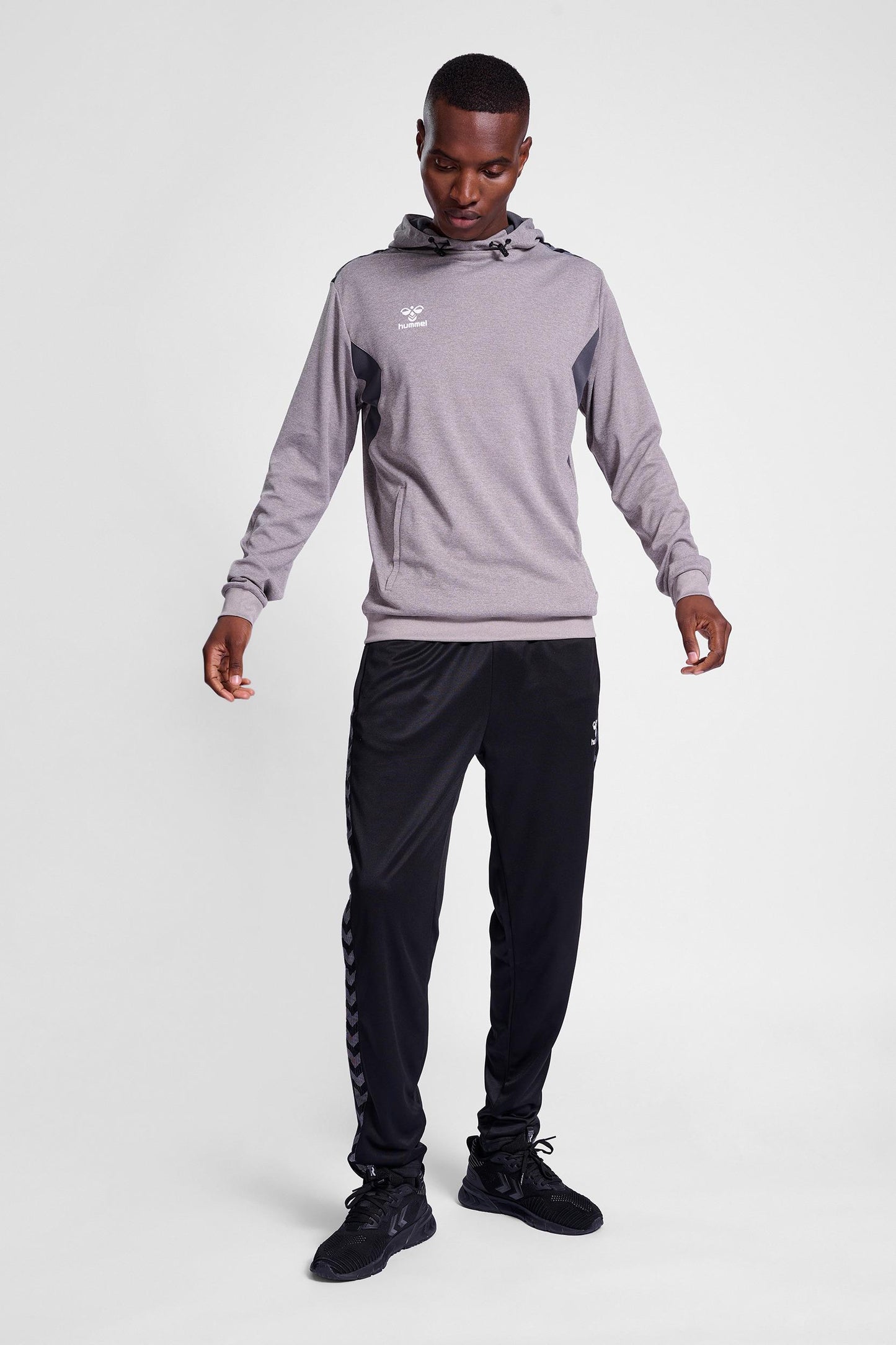 HUMMEL - Hmlauthentic Pl Hoodie - Grey Melange