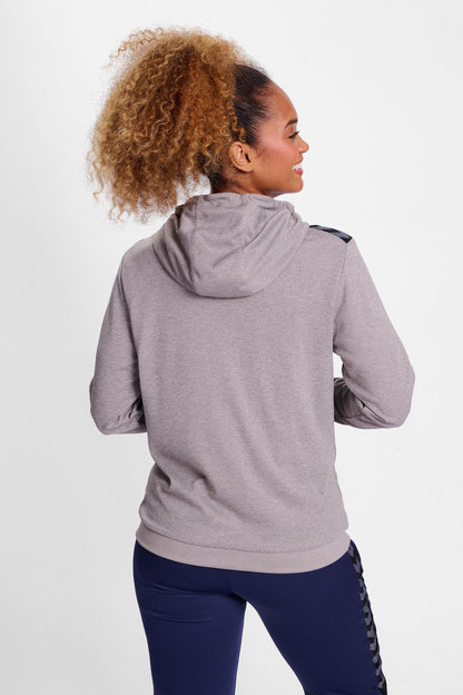 HUMMEL - Hmlauthentic Pl Zip Hoodie Woman - Grey Melange