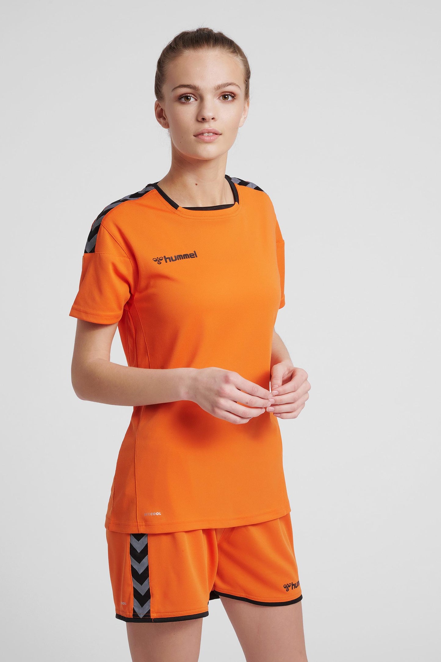 HUMMEL - Hmlauthentic Poly Jersey Woman S/s - Tangerine