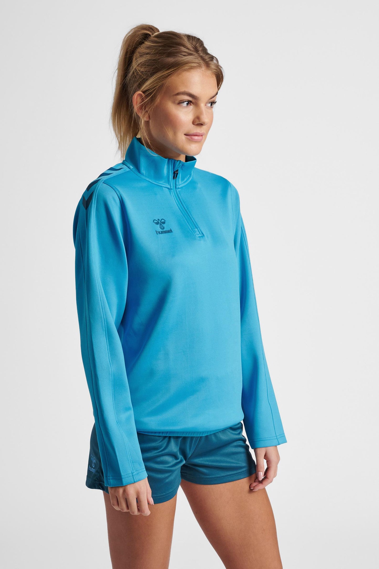 HUMMEL - Hmlcore Xk Half Zip Sweat Woman - Blue Danube