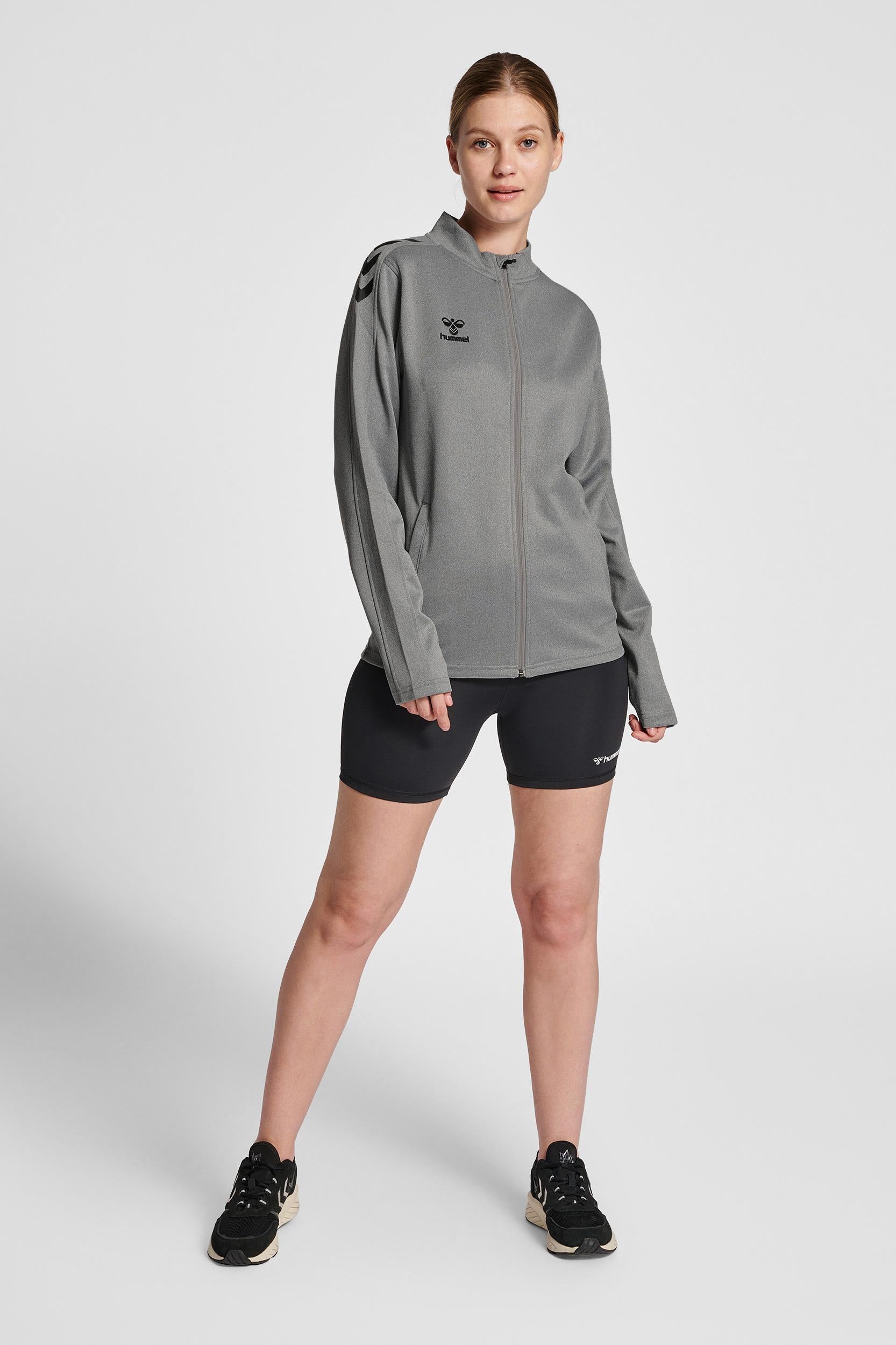 HUMMEL - Hmlcore Xk Poly Zip Sweat Woman - Grey Melange