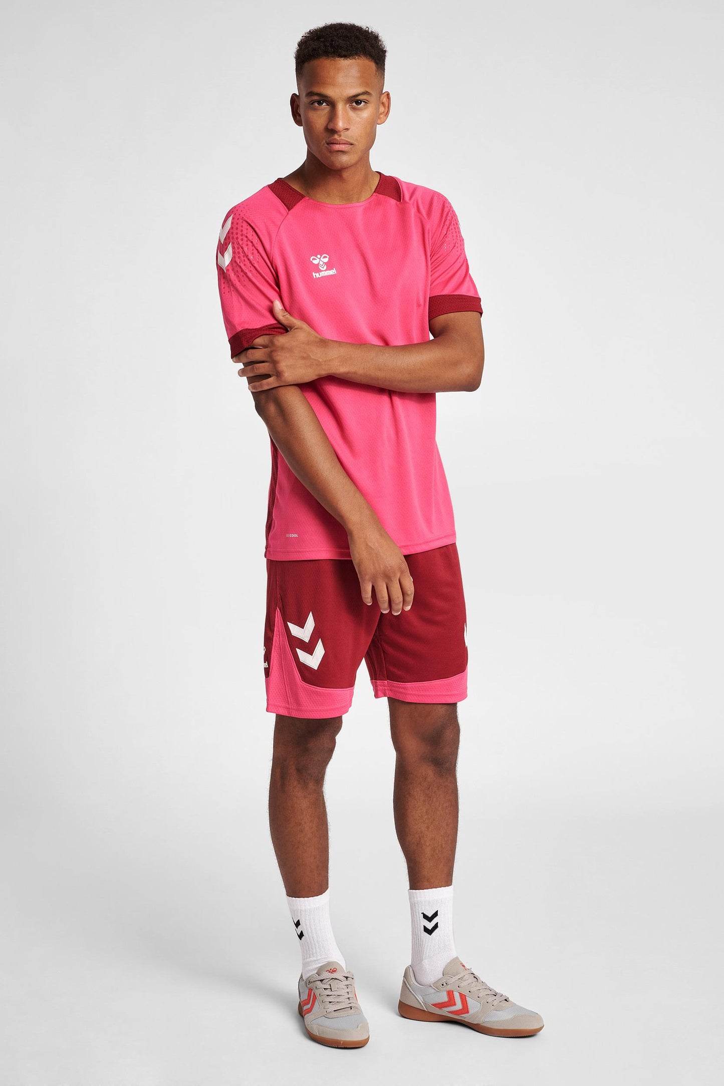 HUMMEL - Hmllead S/s Poly Jersey - Raspberry Sorbet