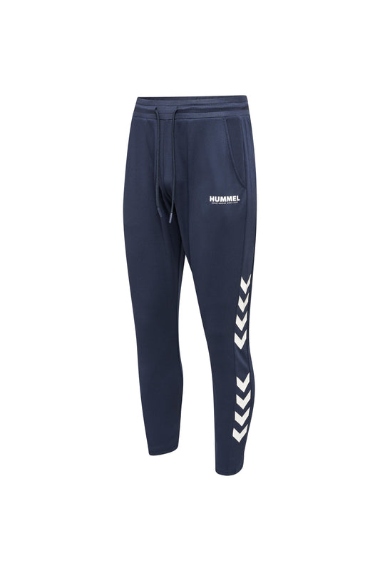 HUMMEL - Hmllegacy Poly Tapered Pants - Blue Nights/white