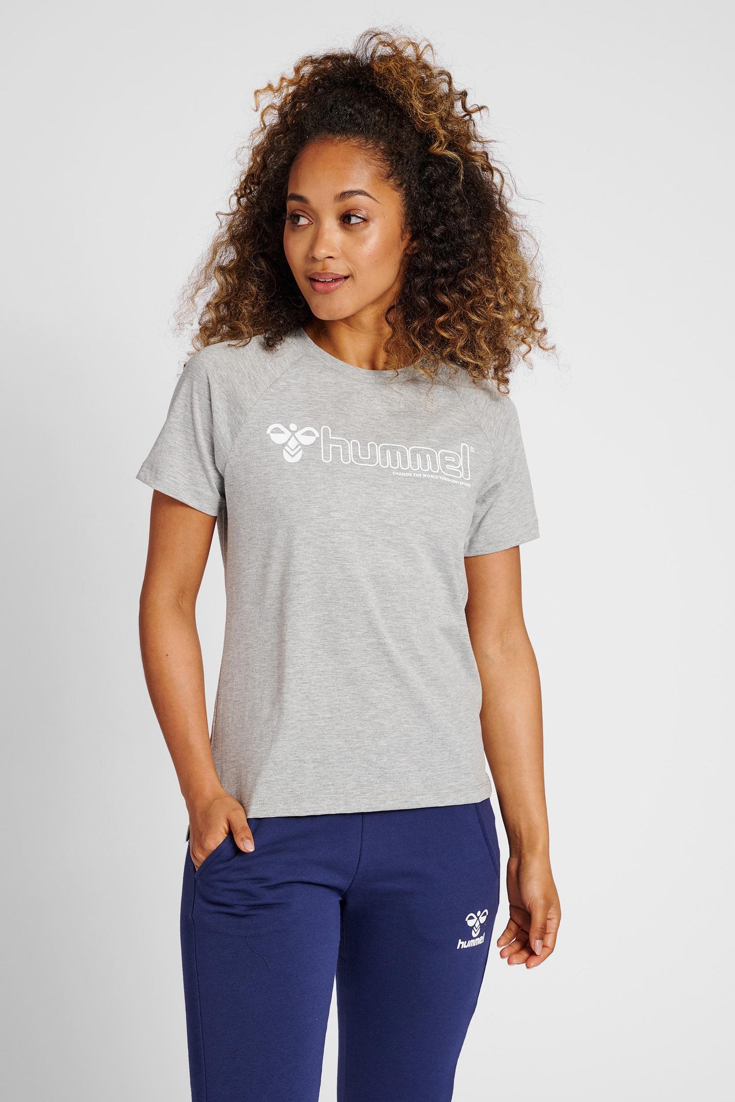 HUMMEL - Hmlnoni 2.0 T-shirt - Grey Melange