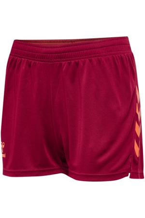 HUMMEL - Hmlongrid Poly Shorts Wo - Rhubarb/nasturtium