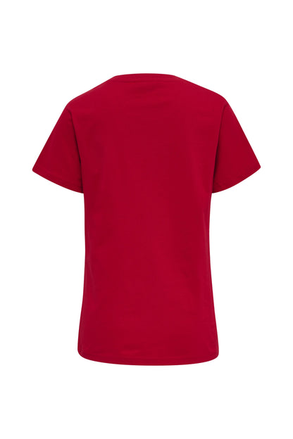 HUMMEL - Hmlred Basic T-shirt S/s Woman - Tango Red