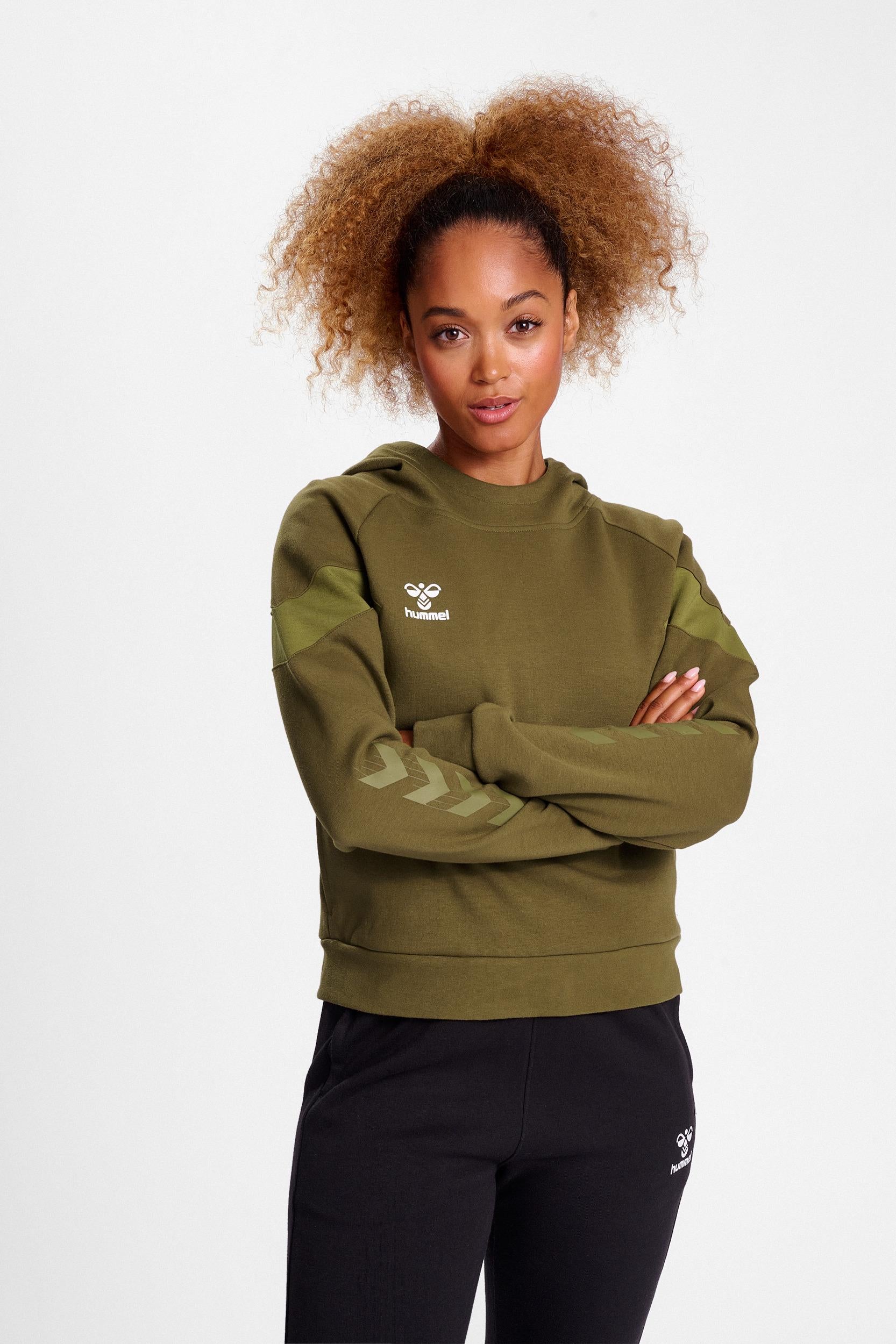 HUMMEL - Hmltravel Sweat Hoodie Woman - Military Olive