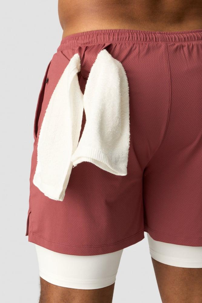 ICANIWILL - Stride 2-in-1 Shorts - Brick Red