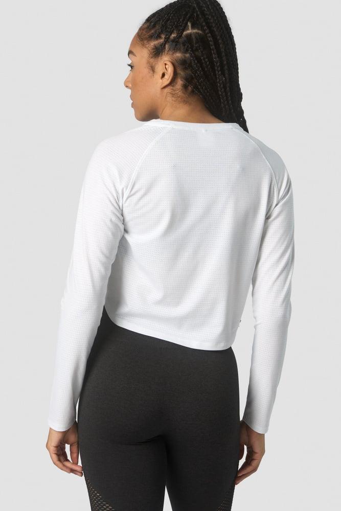 ICANIWILL - Stride Cropped Long Sleeve - White