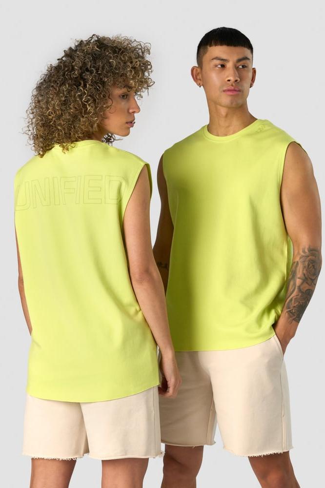 ICANIWILL - Unified Sleeveless T-shirt Print - Yellow