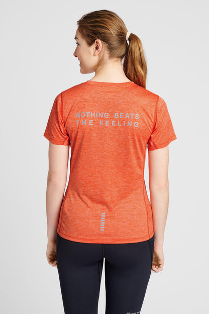 NEWLINE - Women Statement T-shirt S/s - Spicy Orange Melange