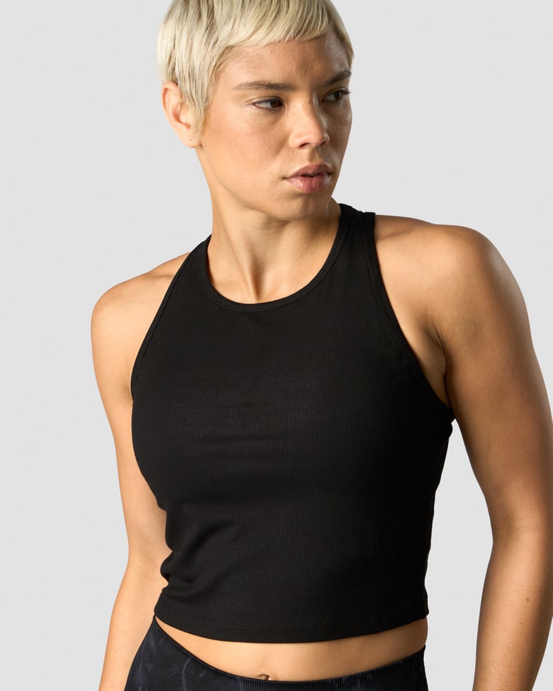 nimble cropped tank top black