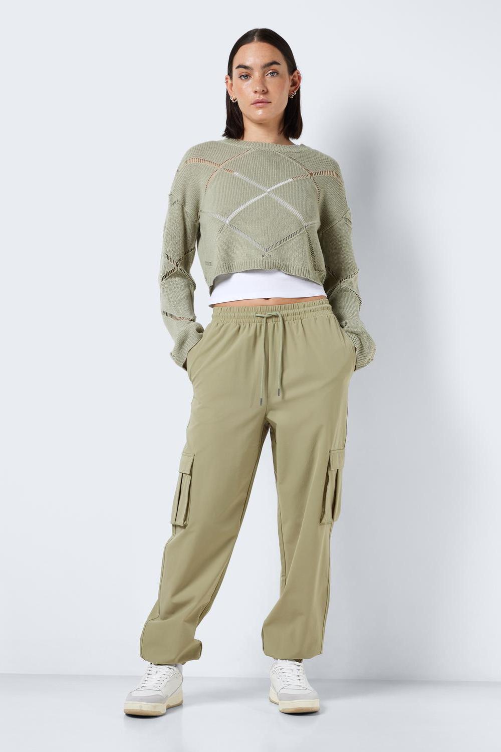 NOISY MAY - Kirby Hw Cargo Pants Wvn - Green