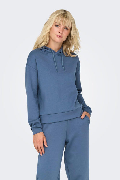 ONLYPLAY - Lounge Life Hood Ls Swt - Blue