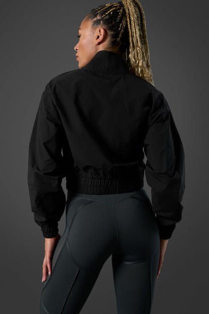 reboot cropped 1/4 zip black