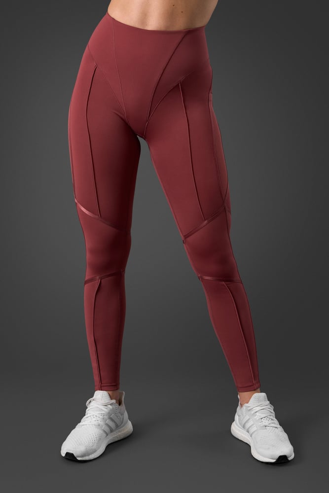 reboot tights brick red