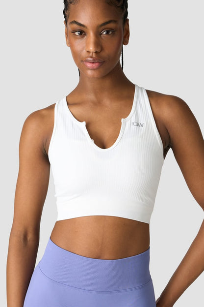 ribbed define seamless tank top white