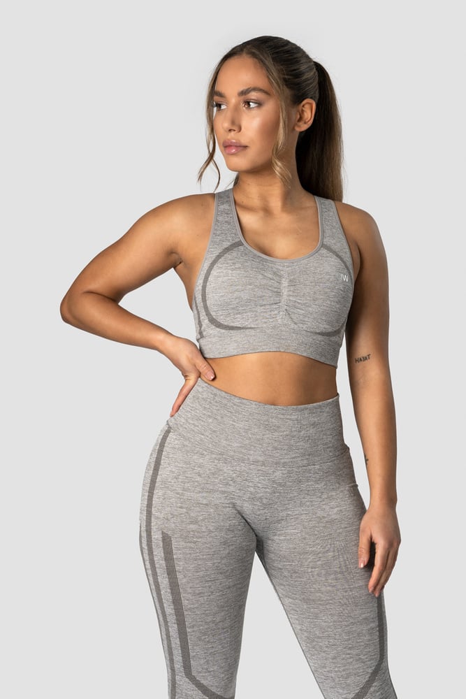 rush seamless sports bra lt grey melange