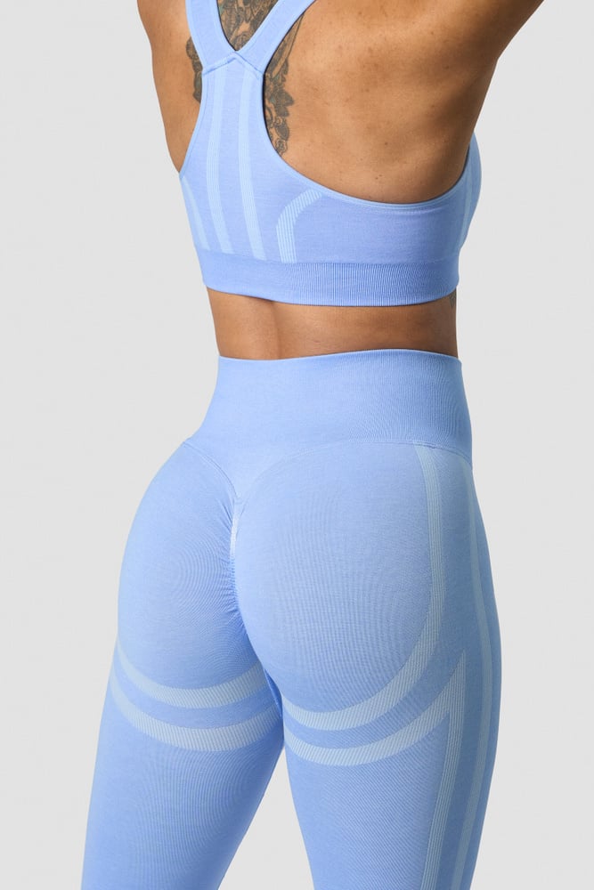 rush seamless sports bra soft blue melange