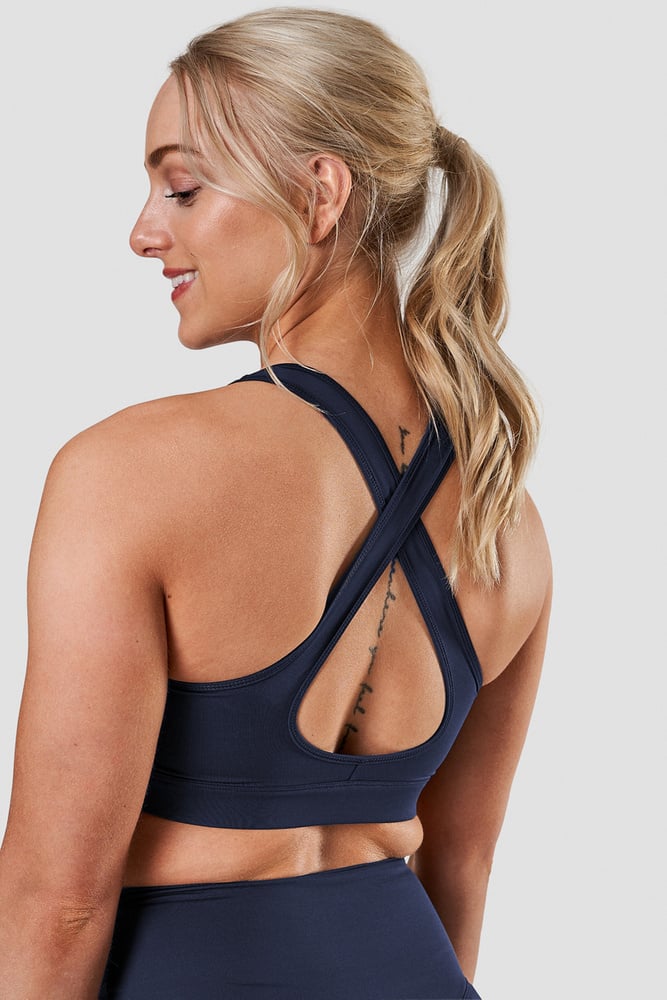 scrunch sports bra navy wmn