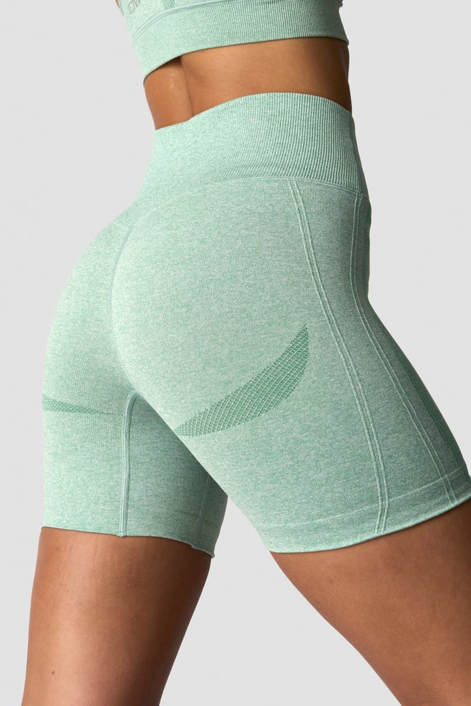 soft seamless shorts wmn light green melange