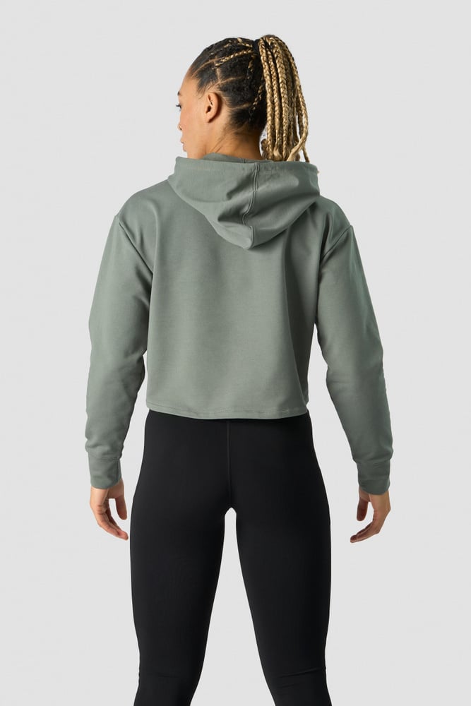 stride cropped hoodie wmn sea green