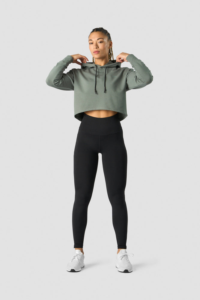 stride cropped hoodie wmn sea green