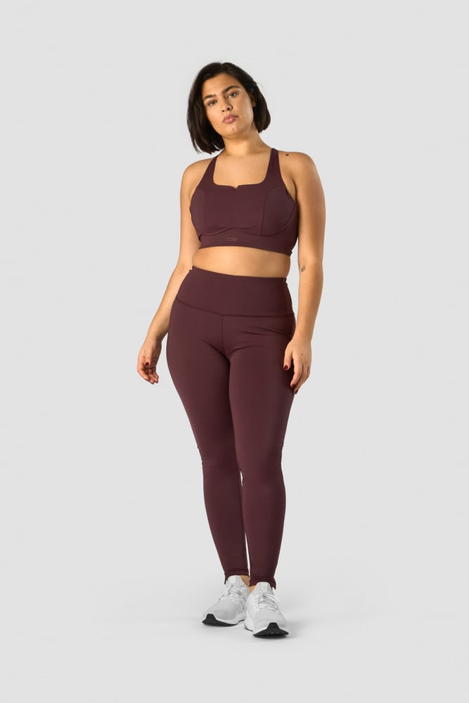 stride sports bra burgundy