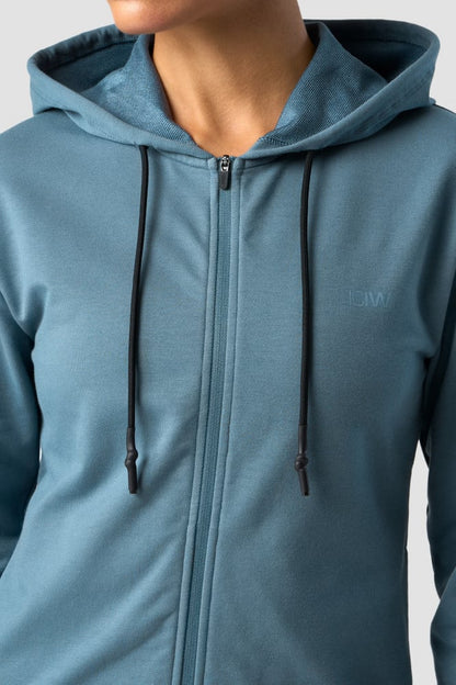 stride zip hoodie wmn steel blue